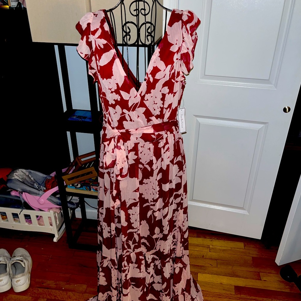 Brand new beautiful sheer floral dress
